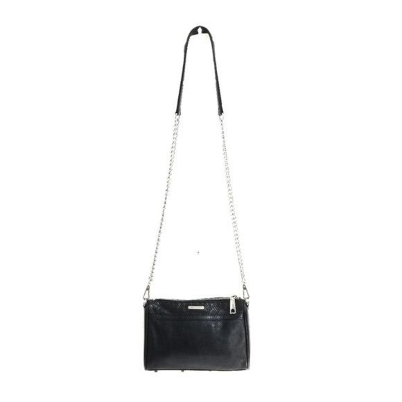 Rebecca Minkoff Mini Mac Perforated Leather Crossbody Bag in Black / Silver - Picture 13 of 13